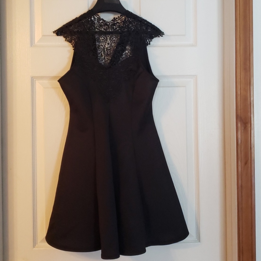 Black lace dress